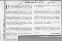 Alfonso Alcalde  [artículo] Ramón Riquelme.