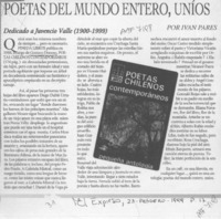 Poetas del mundo, uníos  [artículo] Iván Pares.