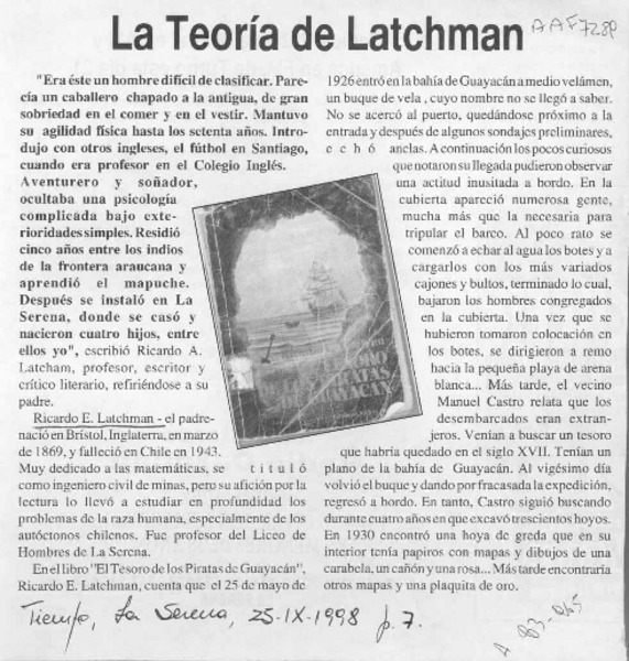 La Teoría de Latcham  [artículo].