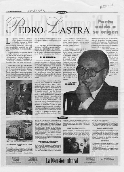 Pedro Lastra  [artículo].