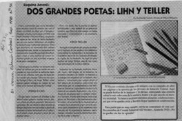 Dos grandes poetas, Lihn y Teillier  [artículo] Leonardo García.