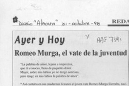 Romeo Murga, el vate de la juventud  [artículo].