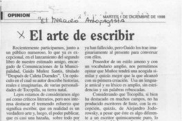 El arte de escribir  [artículo] Iván González G.