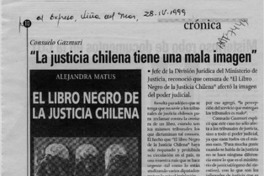 "La justicia chilena tiene una mala imagen"  [artículo] Osvaldo Alvarez V.