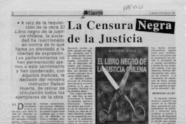 La censura negra de la justicia  [artículo] Carlos Eduardo Saa.