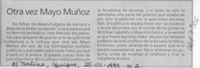 Otra vez Mayo Muñoz  [artículo].