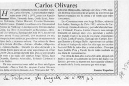 Carlos Olivares  [artículo] Ramón Riquelme.