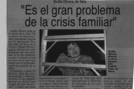 "Es el gran problema de la crisis familiar"  [artículo].