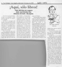 Aquí, sólo libros!  [artículo] Jorge Abasolo Aravena.