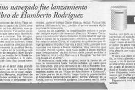 Con vino navegado fue lanzamiento del libro de Humberto Rodríguez  [artículo] Guillermo Rubilar.