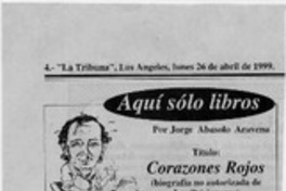 Corazones rojos  [artículo] Jorge Abasolo Aravena.