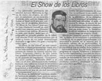 El show de los libros  [artículo] Eduardo Urrutia Gómez.