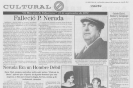 Falleció P. Neruda