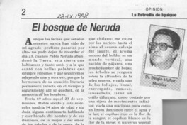 El bosque de Neruda  [artículo] Sergio Muñoz Morales.