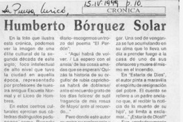 Humberto Bórquez Solar  [artículo] Hugaldo.
