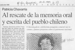 Al Rescate de la memoria oral y escrita del pueblo chileno  [artículo].