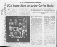 UCN lanzó libro de padre Carlos Hallet  [artículo].
