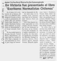 En Victoria fue presentado el libro "Escritores normalistas chilenos"  [artículo].