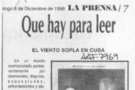 El Viento sopla en Cuba  [artículo].