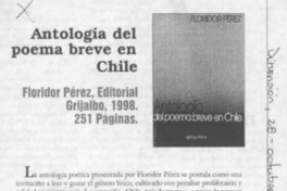 Antología del poema breve en Chile  [artículo].