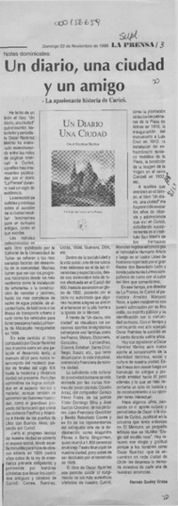 Un diario, una ciudad y un amigo  [artículo] Hernán Godoy Urzúa.