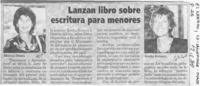 Lanzan libro sobre escritura para menores  [artículo].