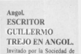 Escritor Guillermo Trejo en Angol  [artículo].