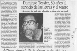 Domingo Tessier, 80 años al servicio de las letras y el teatro  [artículo].
