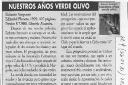 Nuestros años verde olivo  [artículo] Rosa María Verdejo.