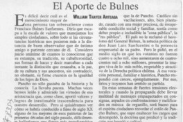 El aporte de Bulnes  [artículo] William Thayer Arteaga.