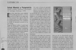 Salud mental y psiquiatría  [artículo] Fernando Lolas Stepke.