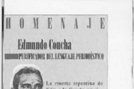 Edmundo Concha  [artículo] Marcos Correa.