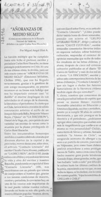 "Añoranzas de medio siglo"  [artículo] Miguel Angel Díaz A.