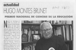 Hugo Montes Brunet  [artículo] M. Ignacia Mardones Domínguez.