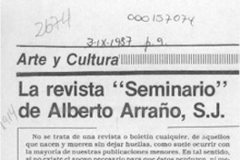 La revista "Seminario" de Alberto Arraño, S.J.  [artículo] Miguel Angel Díaz.