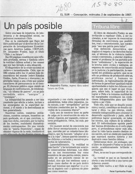 Un país posible  [artículo] René Fuentealba Prado.