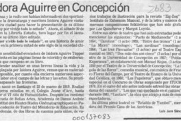 Isidora Aguirre en Concepción  [artículo] Luis Jara Sánchez.