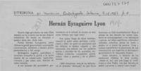Hernán Eyzaguirre Lyon  [artículo].