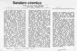 Sendero cósmico  [artículo] Miguel Angel Díaz A.
