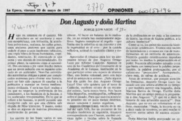 Don Augusto y doña Martina  [artículo] Jorge Edwards.