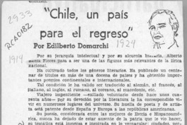 "Chile, un país para el regreso"  [artículo] Edilberto Domarchi.