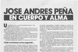 José Andrés Peña en cuerpo y alma  [artículo] Gregory Cohen.