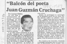 "Balcón del poeta Juan Guzmán Cruchaga"  [artículo] Lautaro Robles.