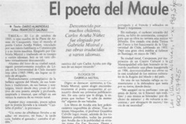 El poeta del Maule  [artículo] Darío Almendras.