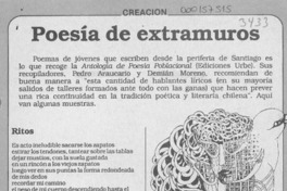 Poesía de extramuros  [artículo].