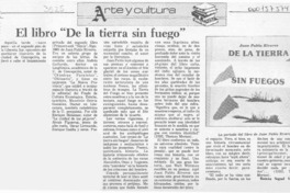 El libro "De la tierra sin fuego"  [artículo] Ramón Seguel Vorpahl.