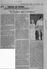 "El taller del orfebre"  [artículo] Agustín Letelier.