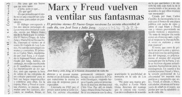 Marx y Freud vuelven a ventilar sus fantasmas  [artículo].