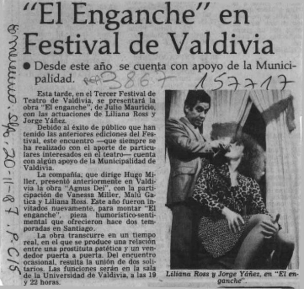 "El Enganche" en festival de Valdivia