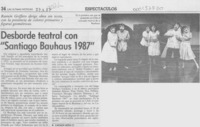 Desborde teatral con "Santiago Bauhaus 1987"